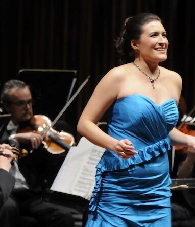 In concert with orchestra
